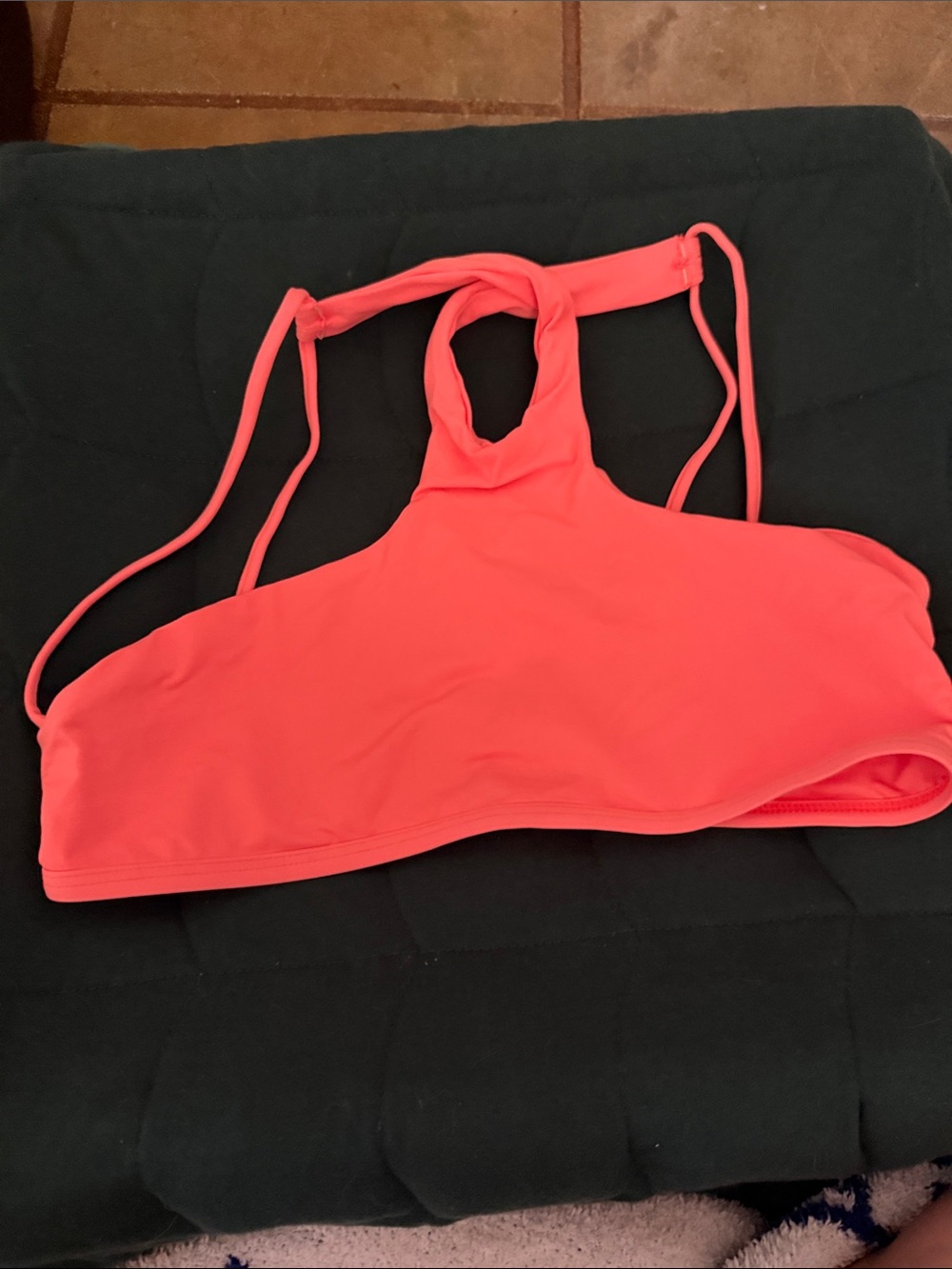 l*space Coral High-Neck Bandeau Swim Top